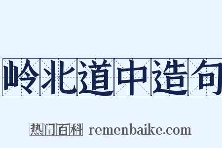 岭北道中造句是什么意思的图片